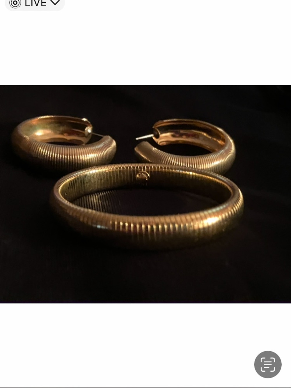 New Gold Bracelet and Earring Set.  Jeweler Made in Box